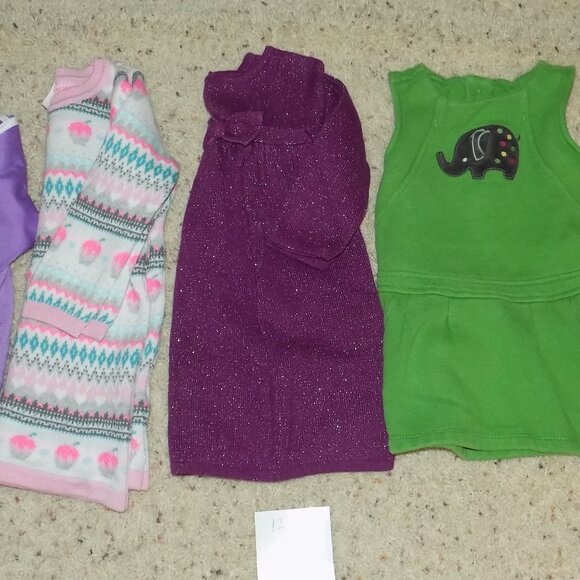 GYMBOREE Ice Dancer Fair Isle Sweater Dress 12-18M White Pink Gray Ice Cream - Picture 3 of 4